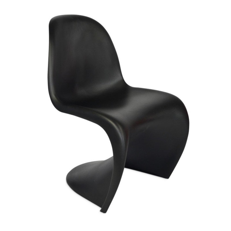 Chaise Penton blanc mat, Noir mat