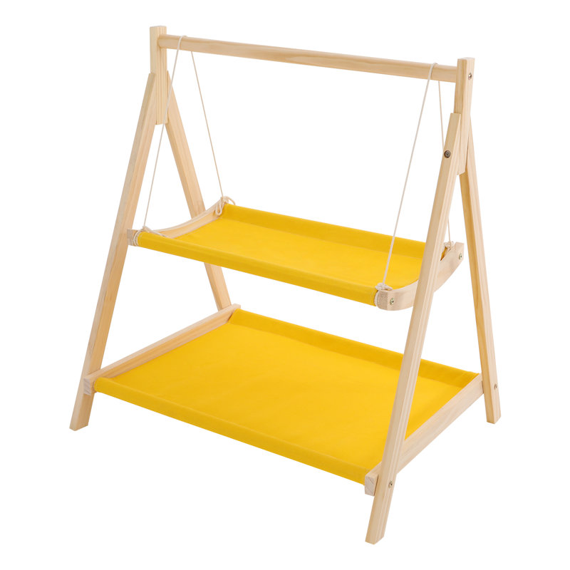 Lit double hamac pour chat, Jaune