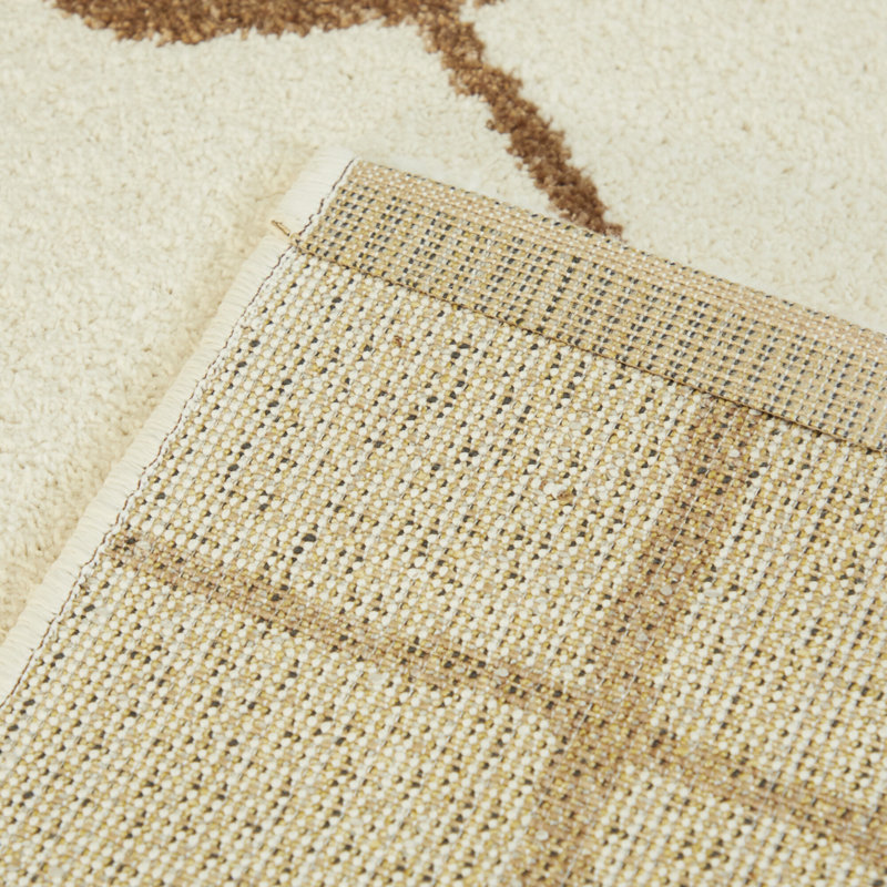 Tapis abstrait rouille / crème Goodrow, Rectangle 4 pi 4 po x 6 pi