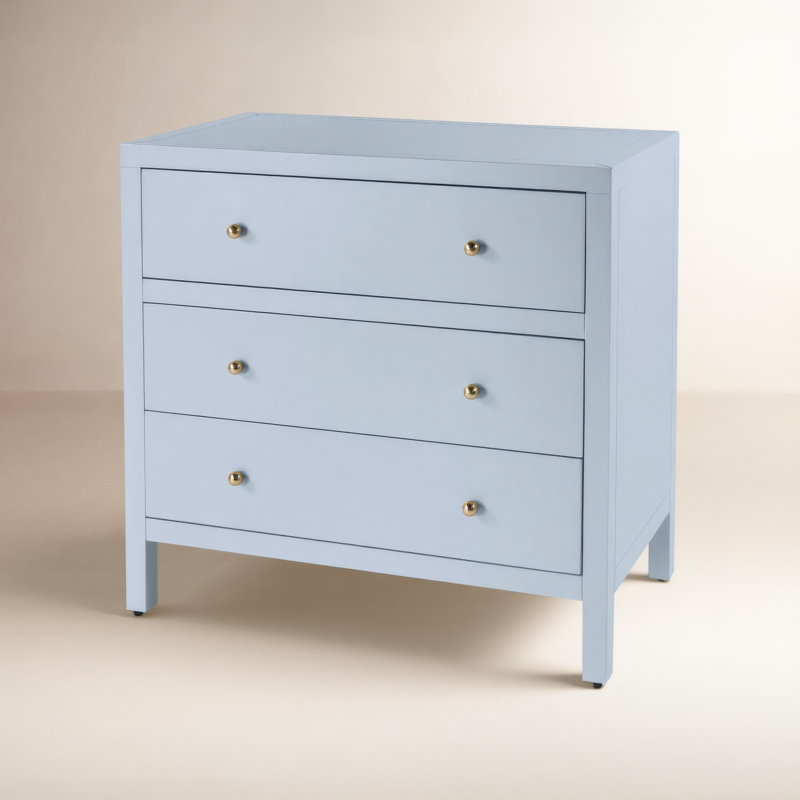 Celine 34" 3-Drawer Dresser, Light Blue