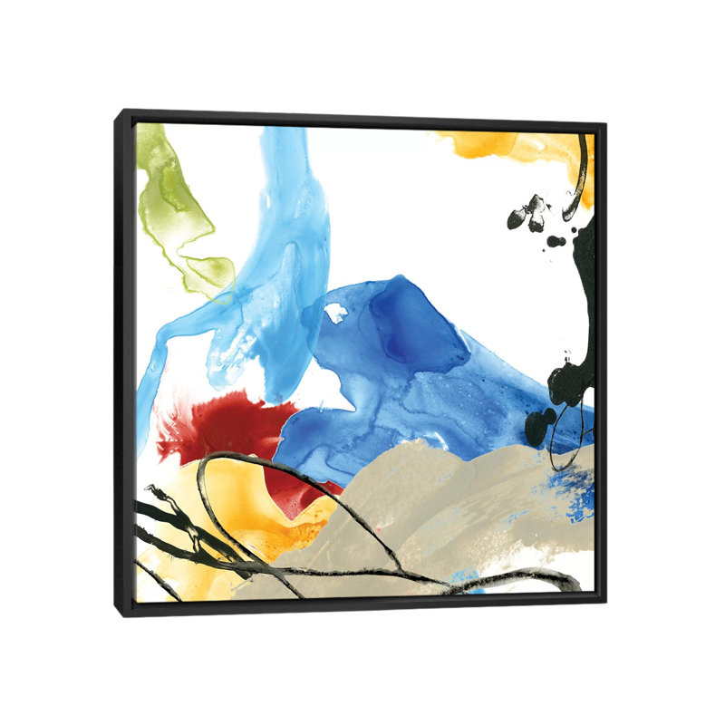 « formulation i », impression sur toile, H 18 po x l 18 po x P 1,5 po, Toile avec cadre flottant noir, Pas de tapis