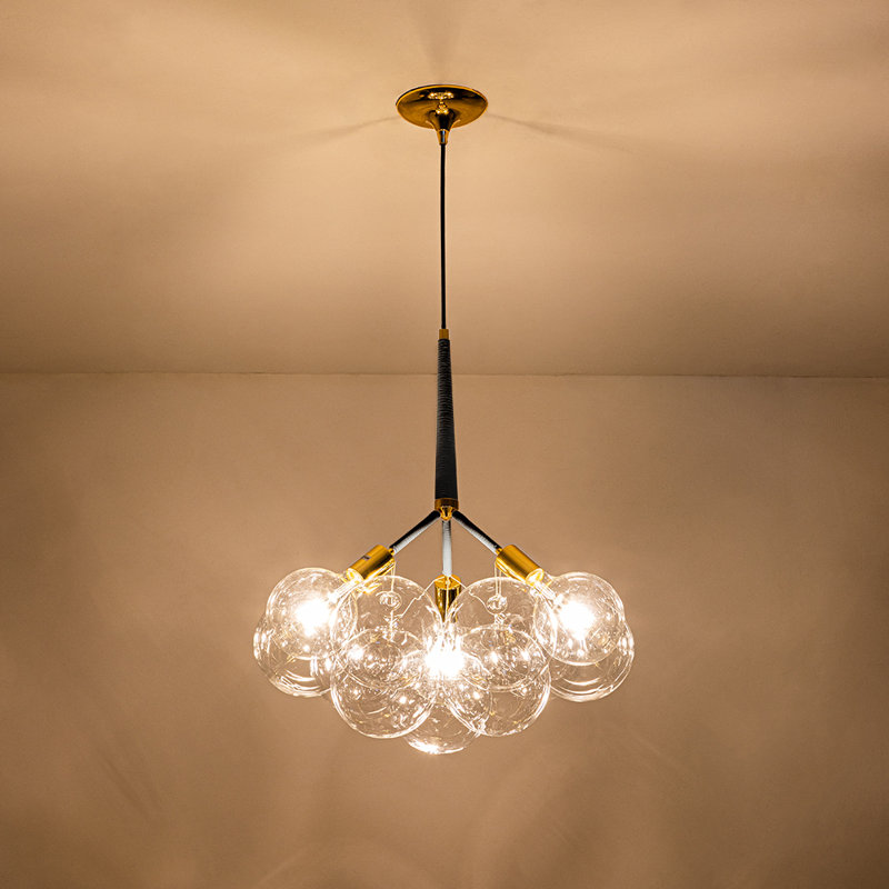 Scituate 3 - Light Globe Chandelier, Black