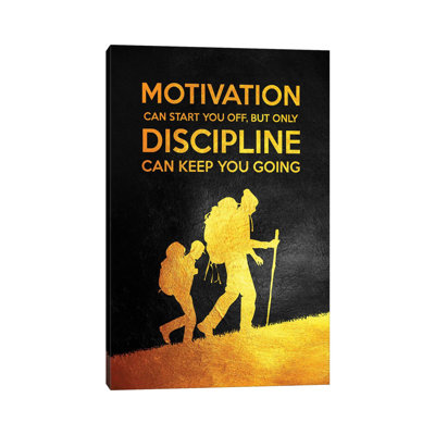 Motivation And Discipline by Adrian Baldovino - Wrapped Canvas Painting