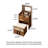 23.62"Retro solid wood flap-top dressing table