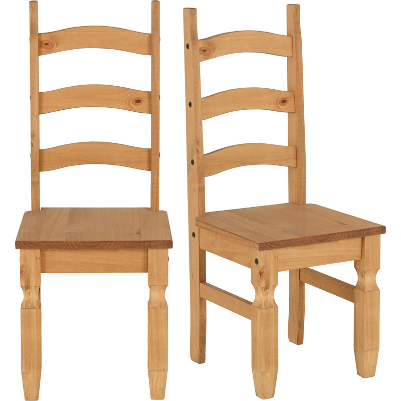 Cowley Solid Wood Dining Chair, Distressed Waxed Pine