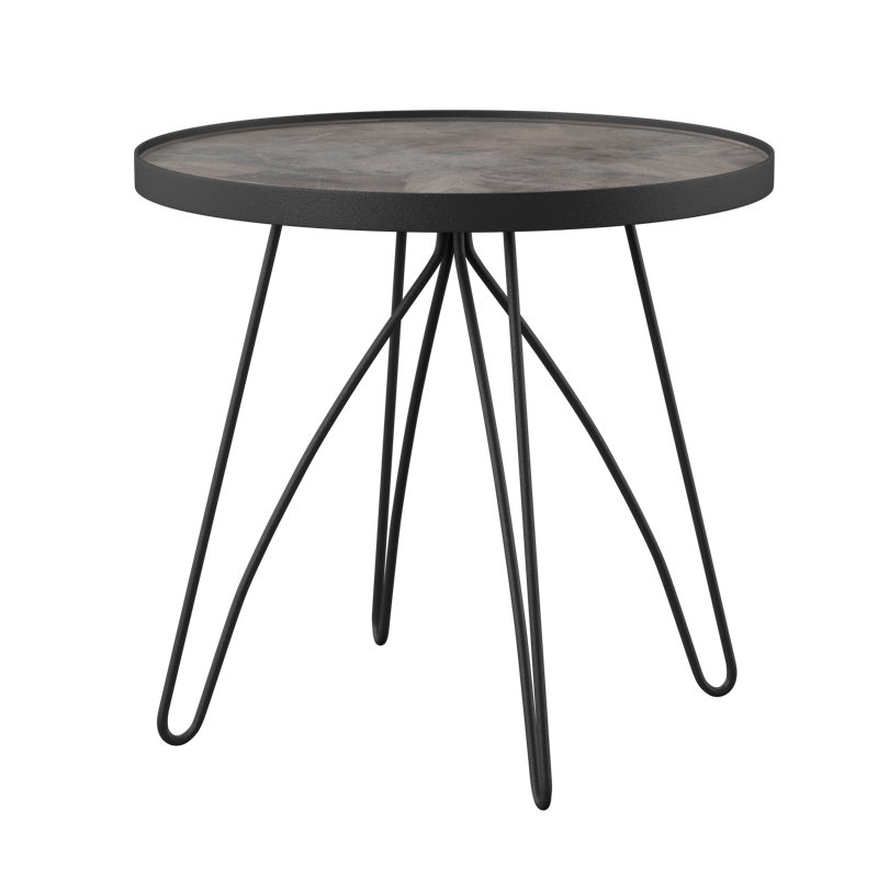 Gillis Glass Top End Table