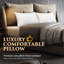 Oreiller de luxe luxueux à refroidissement alternatif avec support moelleux en fibre de satin à rayures-1124184704