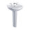 Supreme® Vitreous China U-Shaped Pedestal Bathroom Sink with Overflow