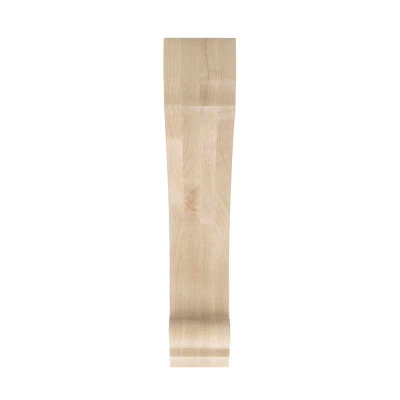 12" Unfinished Hard Maple Traditional Wood Corbel