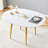 Round Dining Table (White, Gold)