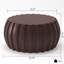 Table basse rectangulaire avec surface résistante à l'eau, faux béton brun chaud, 35,43 pouces de large, pour le salon ou le patio