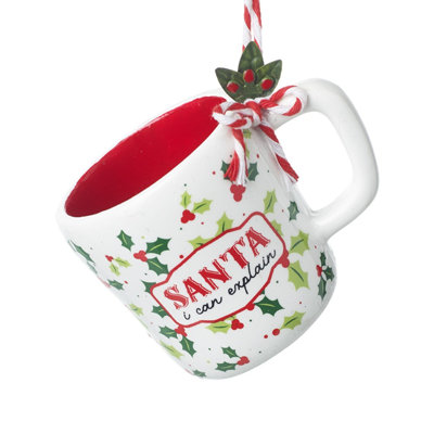 Hanging Santa Mug Decoration