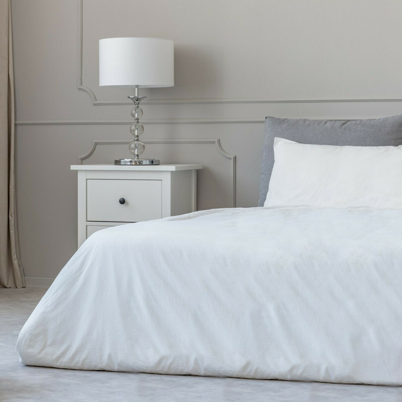 Ensemble de draps en micro-fibre, Ensemble de draps pour lit simple avec un drap-hou, Blanc