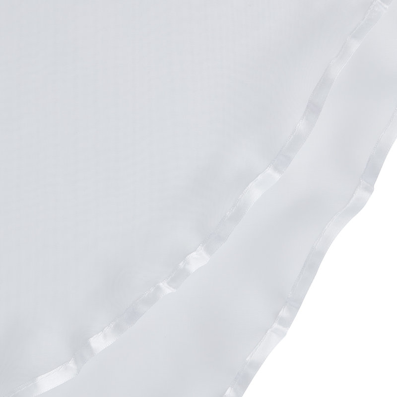 Infinity Solid Tiered Valance Curtain, 55" x 24", White