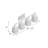 Uptowne 4 Light Bath Bar Shown In Aged Silver Finish With 4.5” Square Clear Bubble Glass
