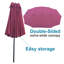 Double parasol de patio 15 pi x 9 pi - Très grand abat-jour avec manivelle et évents pour la terrasse du jardin-129907794
