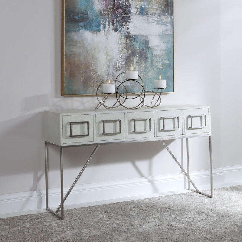 Bracco 54'' Solid Wood Top Console Table