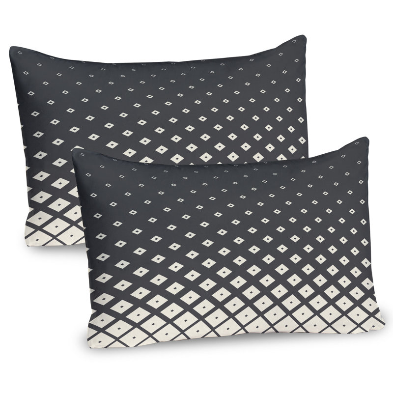 Ensemble de 2 taies décoratives à motif géométrique Ambesonne, H 20 po x l 26 po