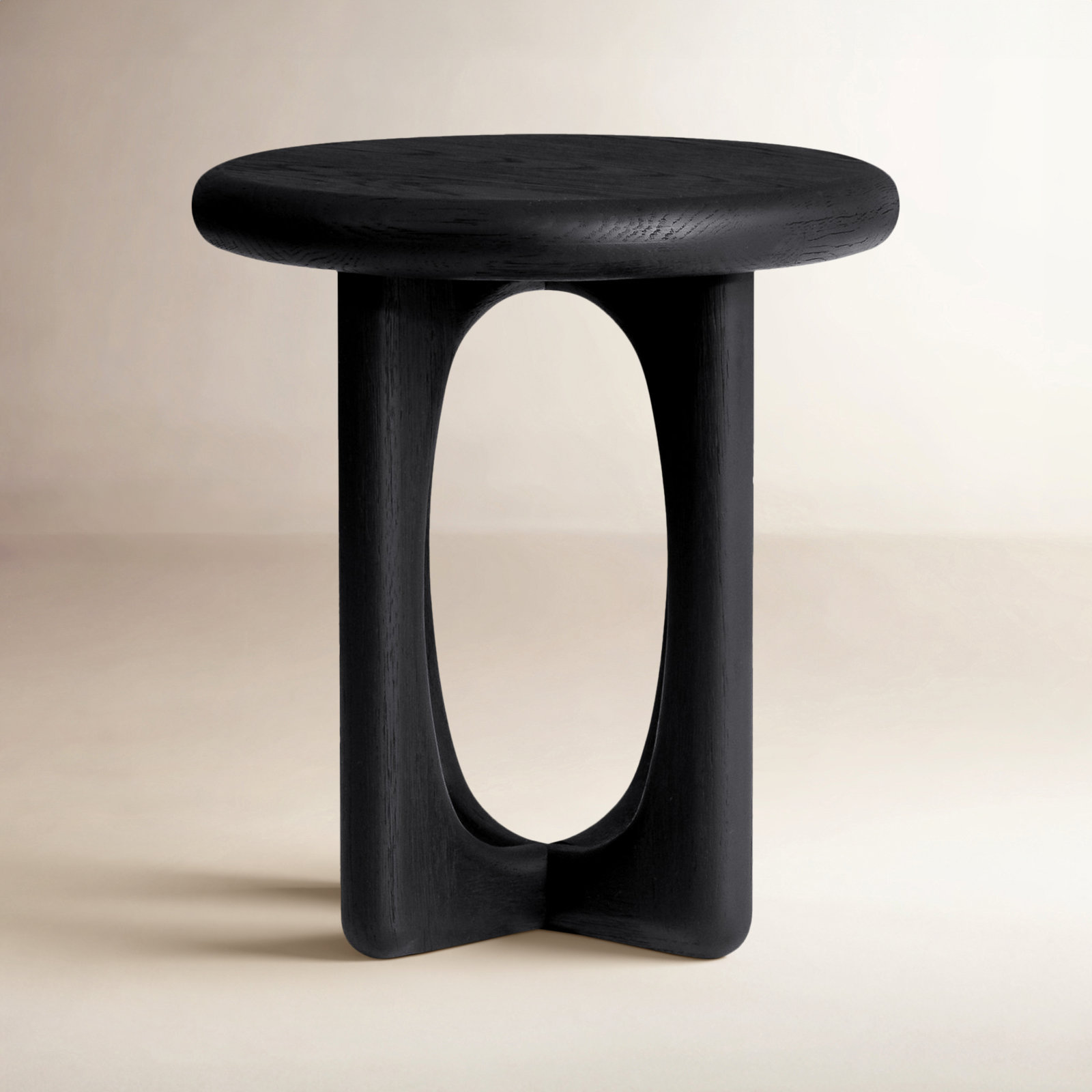 Griffey Solid Wood End Table, Black