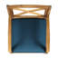 Chaise de salle à manger de 2 avec coussins bleus pour les espaces extérieurs - Design classique, construction, jardin idéal, cour arrière, chaises de piscine 2Pcs