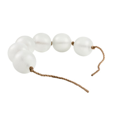 Objet de corde de verre de mer - blanc