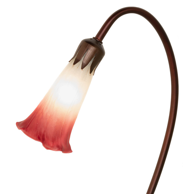 Lampe d'appoint 16 po Tiffany Pond, Rose / blanc