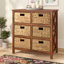 Armoire de rangement en bois massif à six tiroirs Moise
