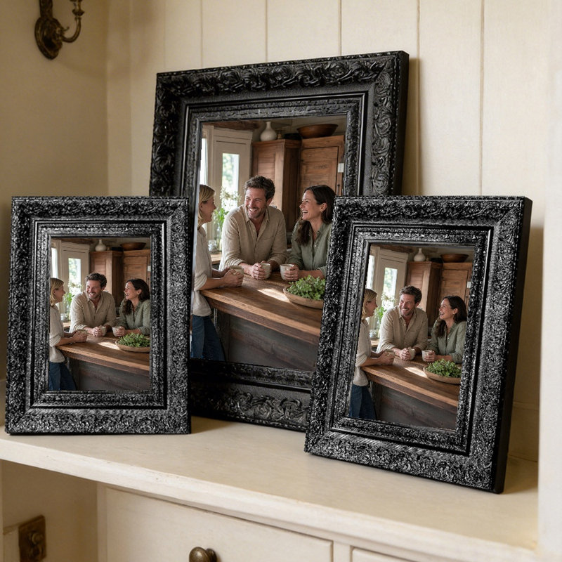 Cadre photo mural 11 pièces x 11 po 11 pièces pour décor de chambre à coucher, Black, 1, 11" W x 14" H