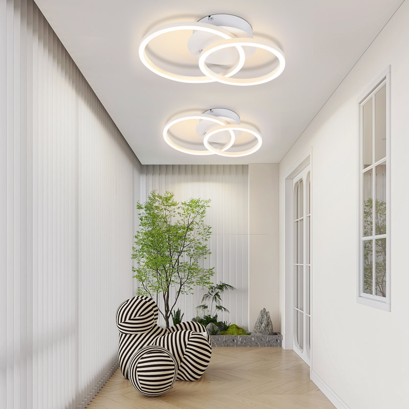 Dannille LED Flush Mount, White, matt