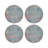 Coco Bleu Vegan Leather Round Coasters-119015052
