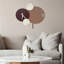 Horloge murale élégante en métal 19,7 po x 17,3 po | Fabrication 100% métal, épaisseur: 0,04 pouce | Décoration élégante pour le salon, la cuisine et le bureau | Design moderne avec attrait intemporel-1618562842