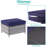6 Pieces Patio Sofa with Rectangle Fire Pit Table and Swivel Rocking Chairs-108198444-108198450