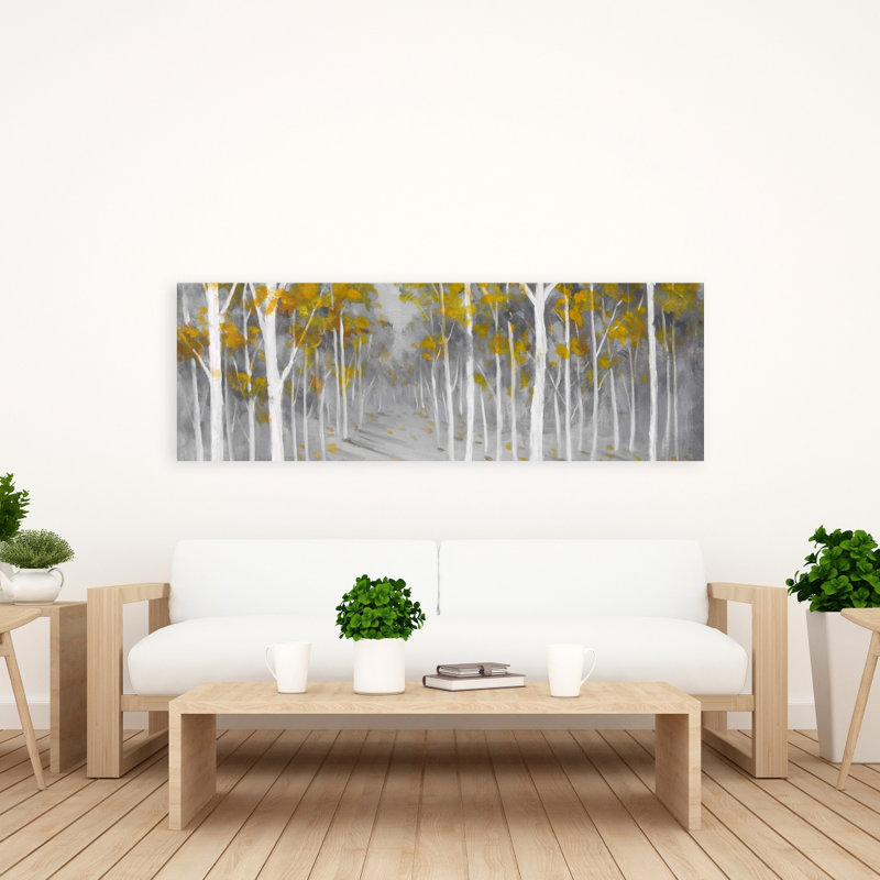 Birch Forest - arbres de chambre à coucher, art sur toile pour la décoration intérieure