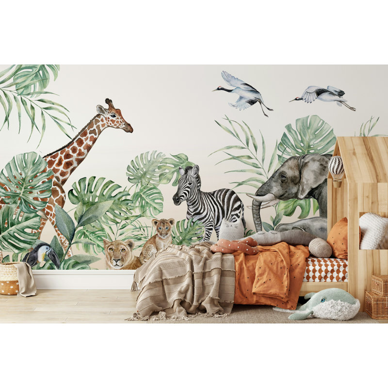 Papier peint amovible Wild Life Safari, L 105,96 po x l 187 po