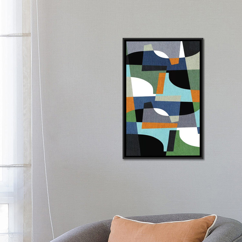 « fragments iii », reproduction d’impression sur toile, H 26 po x l 18 po x P 1,5 po, Pas de tapis, Toile avec cadre noir