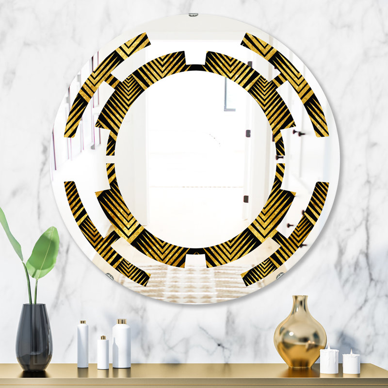 Art Deco Seal - Miroir mural moderne, 23,6 po x 23,6 po