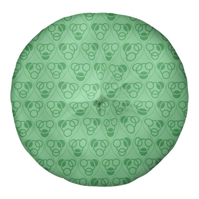 Coussin de sol classique à motif de cercles et de vagues