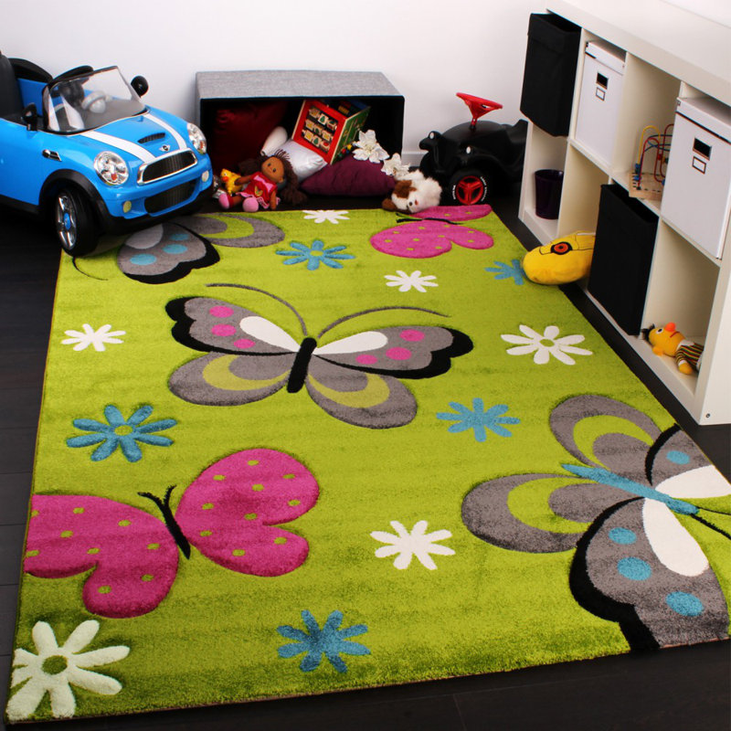 Pinegar Rug, Rectangle 200 x 290cm, Green/Grey/Pink