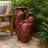3-Tier Outdoor Cascading Jars Water Fountain with Textured Flow and Built-In Pump