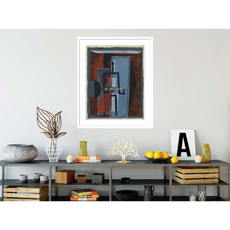 «The Banjo Player» par Pablo Picasso, impression giclée sur cadre, H 40,46 po x l 33,5 po
