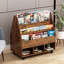 Présentoir à bibliothèque double face, bibliothèque à 4 niveaux