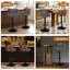 Upholstered Adjustable Height Counter Stool with Solid Wood Frame