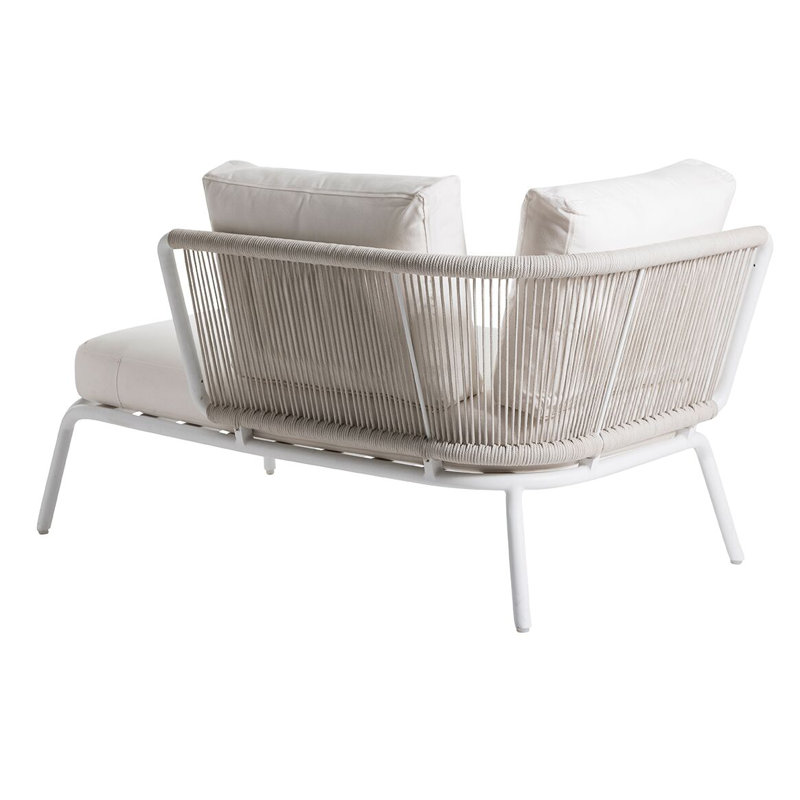Yland Outdoor 2 - Seat Loveseat, Canvas Natural Sunbrella® Canvas, White