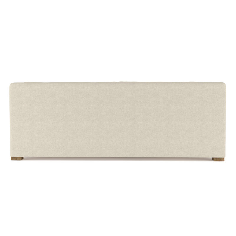 Crosby Slope Arm Sofa, Box Weave Linen Oyster, 32.5" H x 84" W x 43" D, Weathered