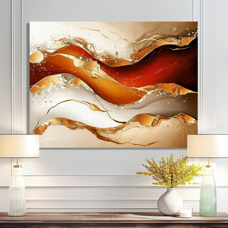 Contraste de marbre harmonie - art mural abstrait en métal, impression murale de décoration murale en marbre