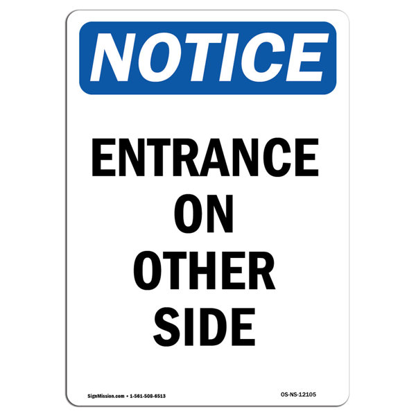 SignMission Entrance on Other Side Sign | Wayfair