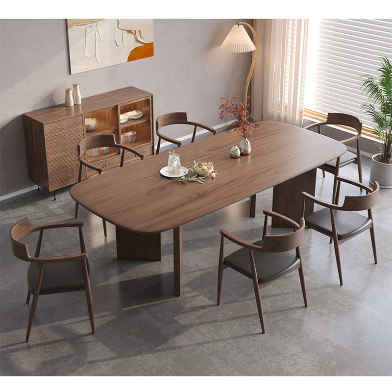 ensemble de table de salle à manger en bois massif de style luxueux clair, H 29,5 po x L 70,8 po x l 31,4 po