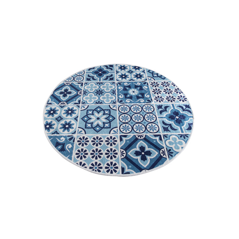 Round Dorene Patchwork Shag 100cm X 100cm Area Rug