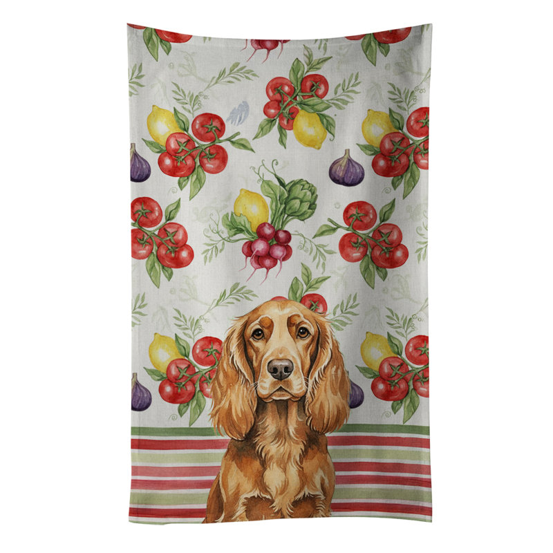 Sussex Spaniel Vegetables Kitchen Towel, Sussex Spaniel