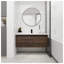 Meuble-lavabo flottant moderne 48 po avec lavabo - portes à fermeture douce et tiroir, armoire en contreplaqué noyer de Californie